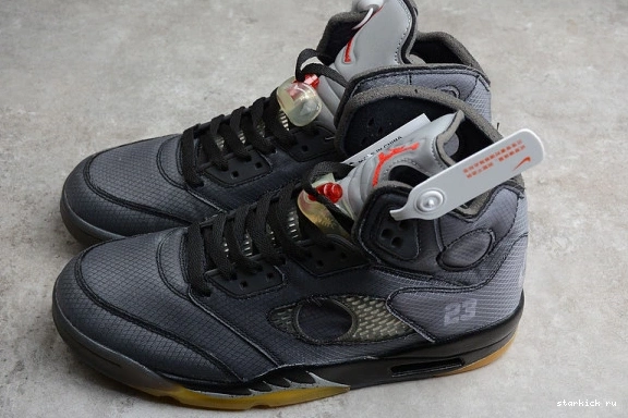 Air Black Muslin-Fire CT8480-001 O-W Jordan Retro 5 Red  CT8480-001 0907